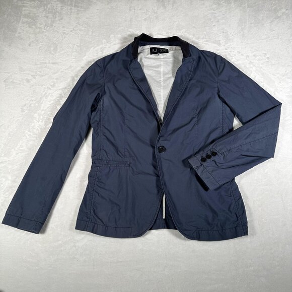 Armani Jeans Men Blazer Casual Jacket Blue Size USA M EUR 50 Lightweight - Picture 7 of 14